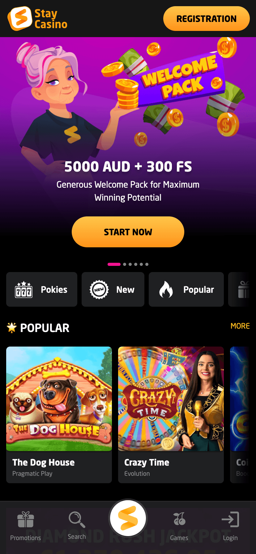 Stay Casino Mobile Website