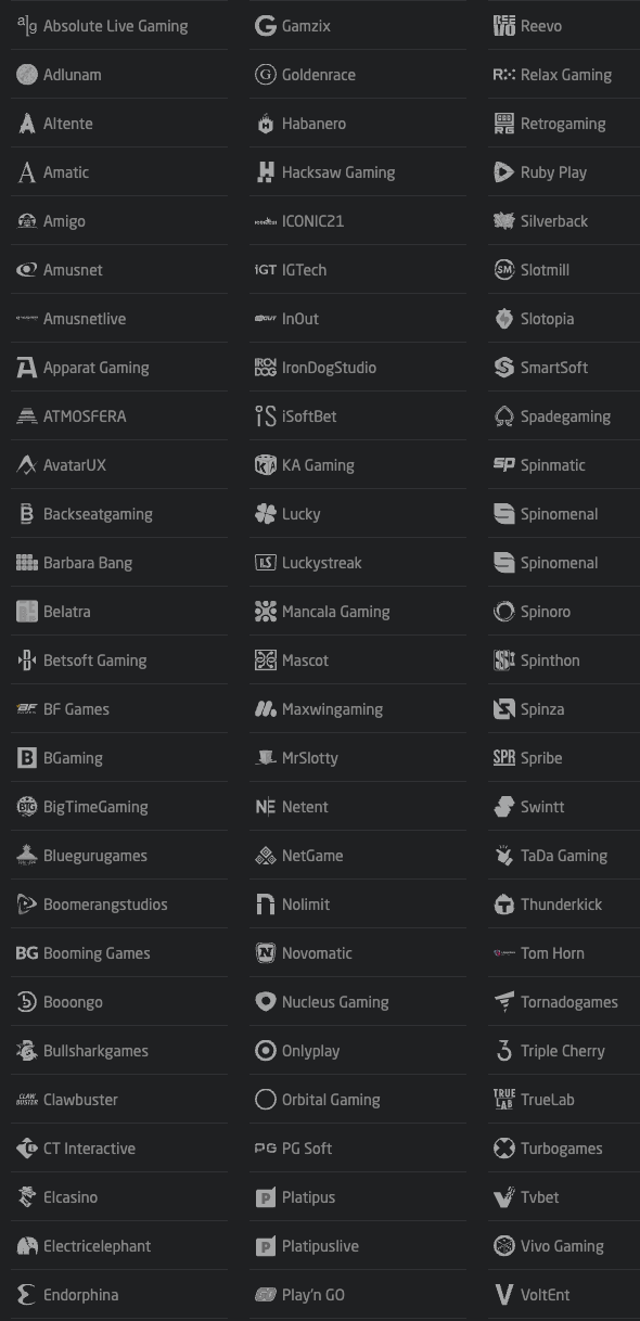 Stay Casino Providers