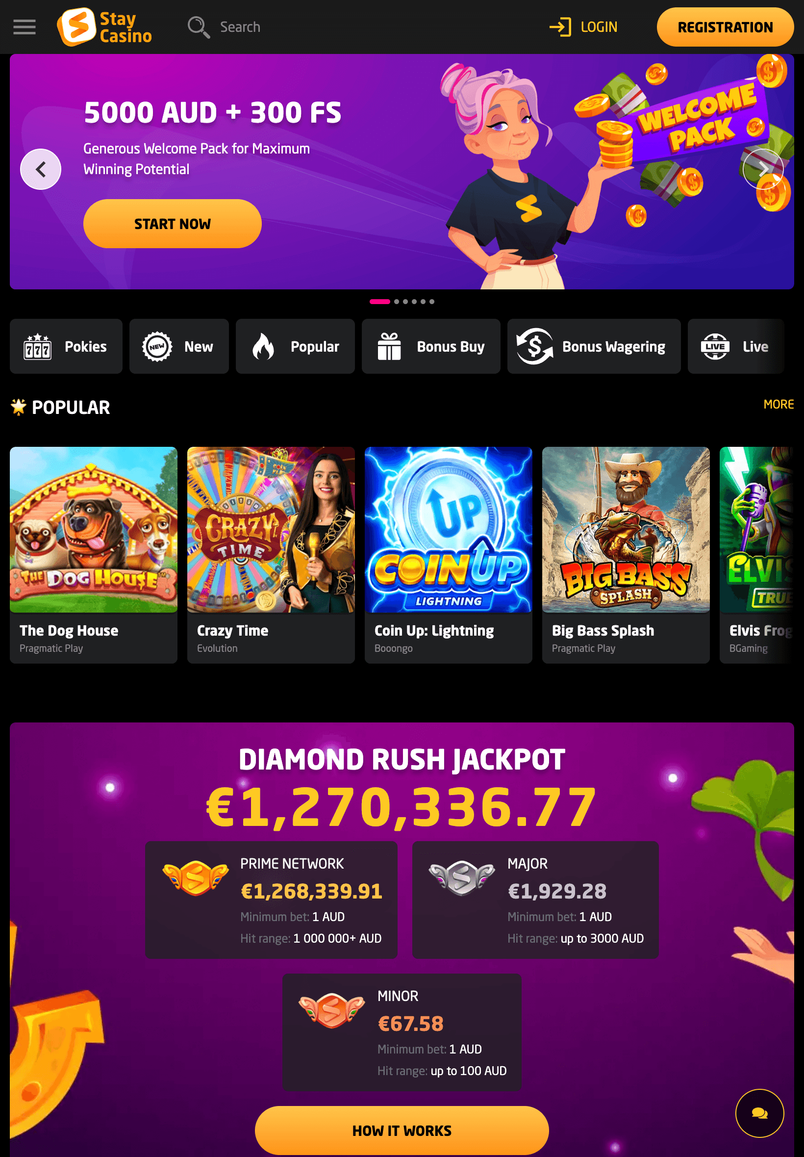 Stay Casino Website Design